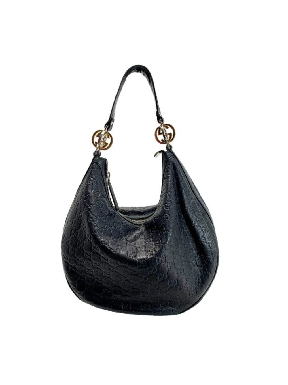 Gucci Shoulder Bag Guccissima Leather Black